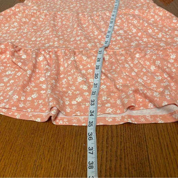 Xxl tiered dress peach pastel white mini floral flower como vintage - Picture 6 of 6